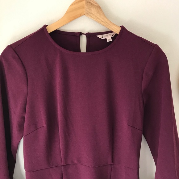 Nanette Lepore aubergine ruffle tulip sleeves dress - Picture 3 of 11